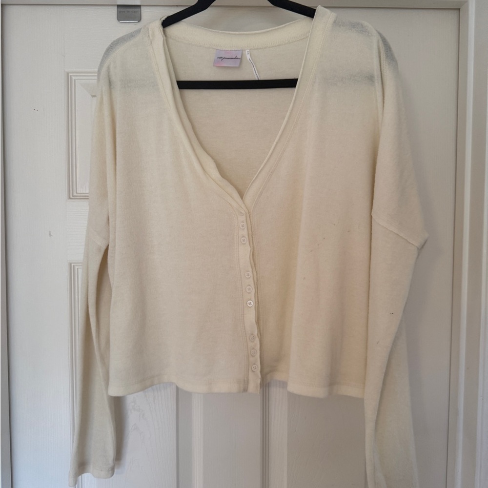 Out From Under Urban Outfitters Cream Long Sleeve